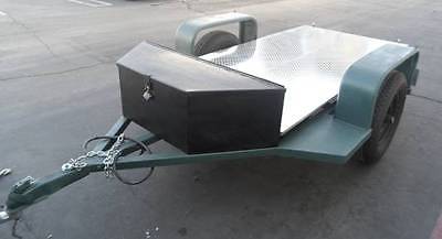 5' x 8' Utility Trailer w/ Diamond Plate Convertible to 3 Rail Motorcycle Bike