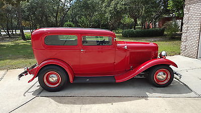 Ford : Other red 1932 ford two door sedan henry ford steel tudor scta blown with air conditioning
