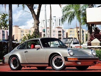 Porsche : 911 SC SILVER GRAY ONLY 66K MILES 1982 COUPE SC RED LEATHER FUCHS WHEELS