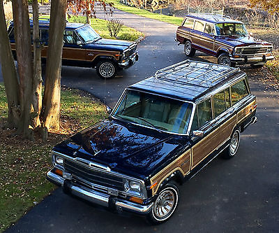 Jeep : Wagoneer GRAND 1991 grand wagoneer midnight blue metallic southern example low actual miles
