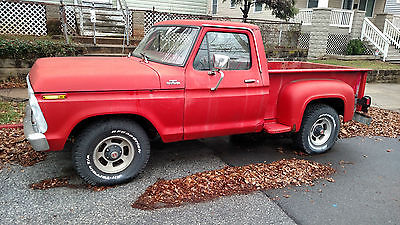 Ford : F-100 na 1977 ford f 100 red red flareside