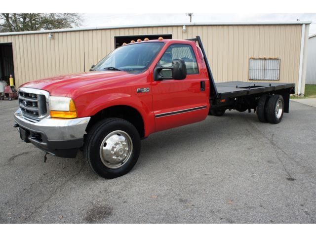 Ford : F-450 Reg Cab 1999 ford f 450 7.3 powerstroke diesel 6 speed transmission low mile flatbed