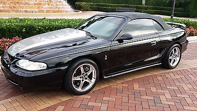 Ford : Mustang SVT Cobra Convertible 2-Door 1997 1998 ford mustang cobra convertible triple black 5 speed manual low miles
