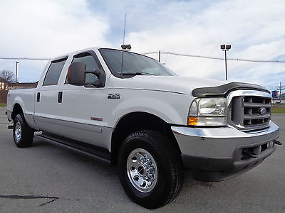 Ford : F-250 Crew Cab 6.0L Powerstroke Diesel 4x4 White Auto 2003 f 250 crew cab powerstroke diesel 4 x 4 6.0 l turbo white paint 135 k mile video