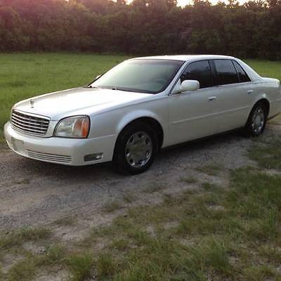 Cadillac : DeVille 2002 cadillac deville 4 dr pearl white light hail salvage title north texas