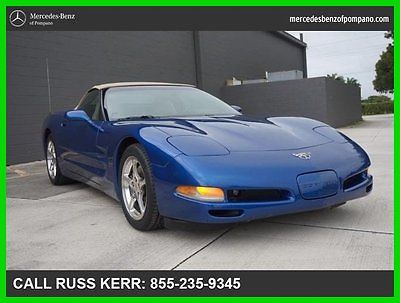 Chevrolet : Corvette Convertible Low Miles 1 Owner Clean Carfax We Finance and assist with shipping and export-Call Russ Kerr 855-235-9345