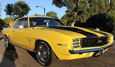 Chevrolet : Camaro RS/SS 1969 chevy camaro rs ss big block 4 speed cali car hd video deluxe interior