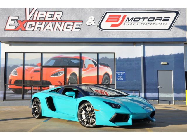 Lamborghini : Aventador Aventador 2015 lamborghini aventador roadster special blu glauco 600 miles