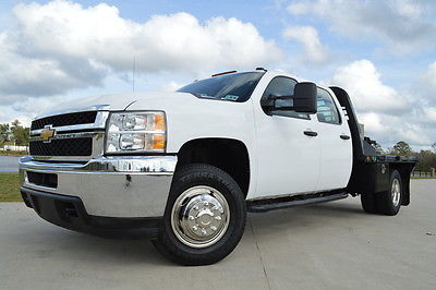 Chevrolet : Silverado 3500 WT 2012 chevrolet silverado 3500 crew cab diesel power package 9 ft flatbed clean