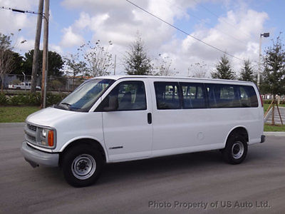 Chevrolet : Express 15 Passenger 3500 Van 2000 chevrolet express 3500 15 passenger extended one owner fl van v 8 shuttle
