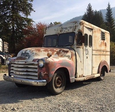 Chevrolet : Other 1950 Chevy 3100 Half Ton Milk Truck 1950 chevrolet 3100 1 2 ton herman body milk delivery truck rat rod patina chevy