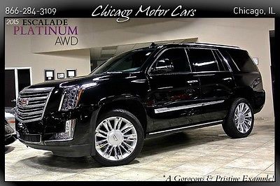 Cadillac : Escalade 4dr SUV 2015 cadillac escalade platinum awd rear entertainment 22 wheels 13 k miles wow