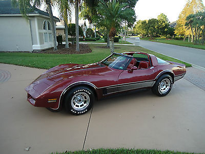 Chevrolet : Corvette BURGUNDY 1981 corvette like new conditin 36 869 actual miles gorgeous corvette