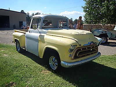 Chevrolet : Other Pickups Short Bed 1/2 Ton 1957 chevy 3100 hot rod truck has camaro clip project car 1955 1956