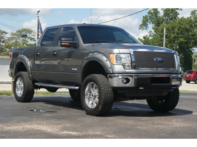 Ford : F-150 4WD SuperCre Lifted 4x4 Leather 3.5 EcoBoost Chrome Rims RCX Lift Bedliner Step Rails
