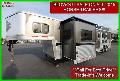 2015 Bison Silverado 8313 Gooseneck Horse Trailer Living Space RV Coach