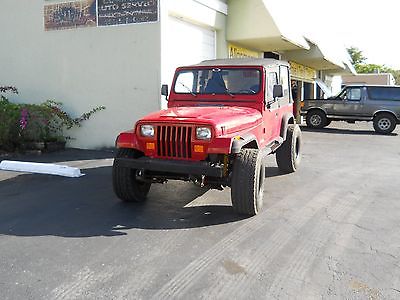 Jeep : Wrangler 93 wrangler soft top great condition 4 cyl 5 speed manual lifted 4 inch on 33
