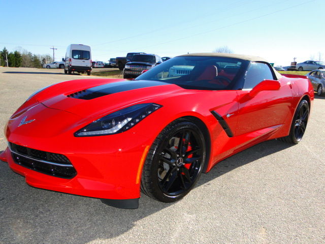 Chevrolet : Other 2dr Z51 Conv 2014 chevrolet corvette stingray convertible 3 lt z 51 automatic loaded red on red