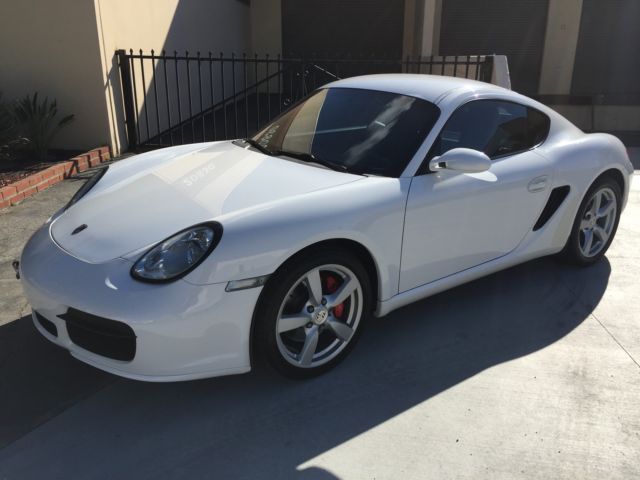 Porsche : Cayman 2dr Cpe S 2006 porsche cayman s white on black red leather 6 speed manual