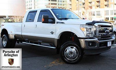 Ford : F-450 Lariat 2011 pickup diesel ford f 450 lariat super duty clean white tan leather low mile