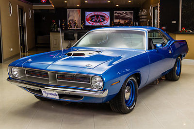 Plymouth : Barracuda HEMI Recreation Rotisserie, Nut & Bolt Restored! 426ci HEMI V8, 727 Automatic, PS, PDB, B5 Blue!