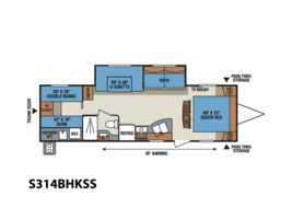 2016 Kz Rv Sportsmen Show Stopper S314BHKSS