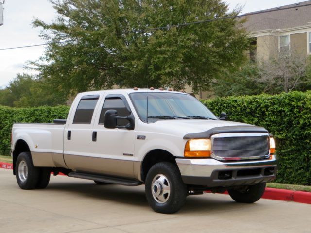 Ford : F-350 4x4 DIESEL! 2 owner crew cab lariat 7.3 l 4 x 4 dually 113 k low miles mint condition rare truck