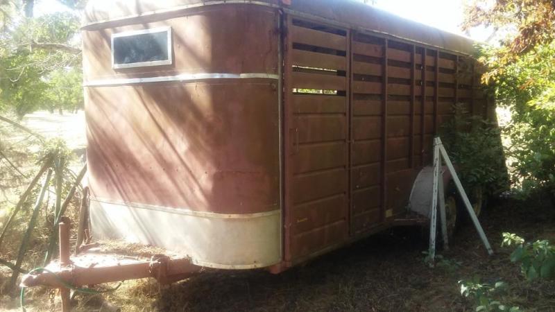 1976 Miley 24 Foot Stock Horse Trailer