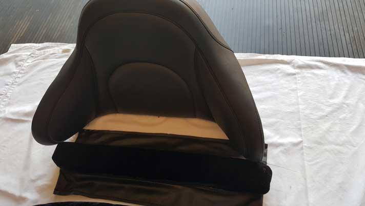 Goldwing GL 1800 Black Velour Seat with rider & passengers backrest., 3
