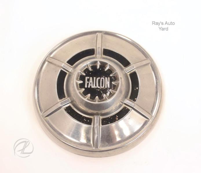 Vintage Falcon Hubcap Dog Dish Black Falcon Logo Ford Hub Cap Aluminum