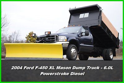 Ford : F-450 XL Dump Truck 04 ford f 450 xl regular cab mason dump truck 4 x 4 6.0 l power stroke diesel f 450