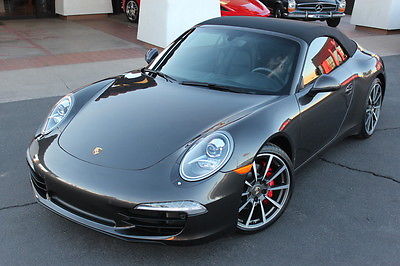 Porsche : 911 S 2012 porsche 911 s cabriolet anthracite brown rare color factory warranty