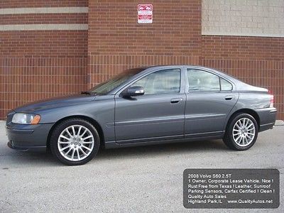 Volvo : S60 BEST PRICE  2008 volvo s 60 2.5 t sedan 1 owner corporate lease leather sunroof new tires nice