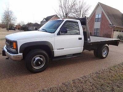 Chevrolet : C/K Pickup 3500 4X4 Dually Flatbed NONSMOKER, SOUTHERN TRUCK, 7.4L V8, 4X4 DUALLY FLATBED, A/C, PERFECT CARFAX!