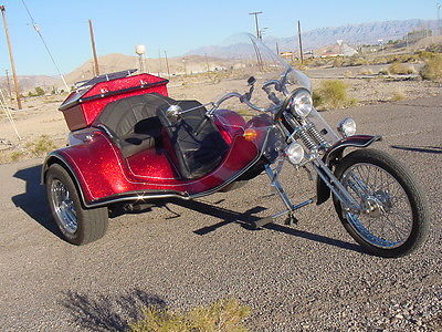 Custom Built Motorcycles : Other AUGUST 2014 CUSTOM BUILT RED DAZZLER TRIKE WHEELIE BARS CRAGAR MAG 1835 VW MOTOR