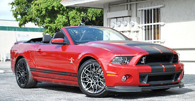 Ford : Mustang 2dr Convertible Shelby GT500 2013 shelby gt 500 convertible 652 original miles show quality florida