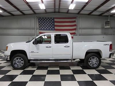 GMC : Sierra 2500 SLE 4x4 Diesel White Crew Duramax Diesel Allison Warranty Financing Leather Low Miles New Tires