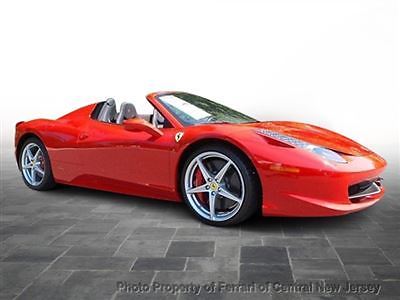 Ferrari : 458 2dr Convertible 2 dr convertible low miles automatic gasoline 4.5 l 8 cyl rosso corsa