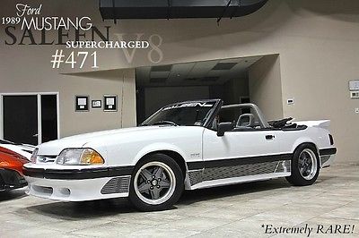 Ford : Mustang 2dr Convertible 1989 ford mustang saleen convertible extremely rare supercharged bassani exhaust