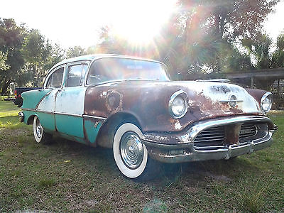 Oldsmobile : Eighty-Eight Nice stainless 1956 oldsmobile 88 great potential to restore or get on the road no reserve