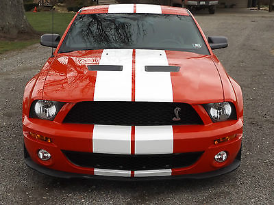 Ford : Mustang Shelby GT500 Coupe 2-Door 2007 ford mustang shelby gt 500 coupe 2 door 5.4 l torch red low miles