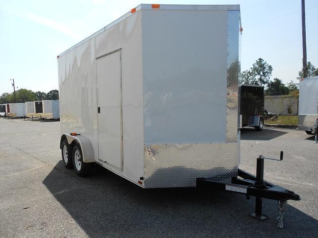 Model 2016 7x14 Enclosed cargo trailer with v/nose and ramp door
