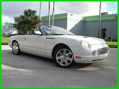 Ford : Thunderbird Base Convertible 2-Door 2002 ford thunderbird t bird 3.9 l v 8 automatic hard top convertible white red