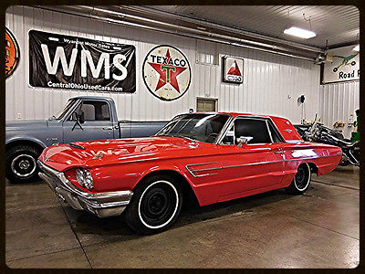Ford : Thunderbird 1965 red t bird classic show car v 8 390 4 door chrome lowered cougar wms 66 67