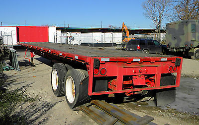 1982 Transcraft 42-Foot 35 Ton Flatbed Trailer Solid Frame & Axles