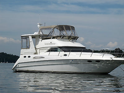 2000 Sea Ray 420 Aft Cabin Diesel 3126 420hp Ready To Go Indoor Stored UPGRADES!