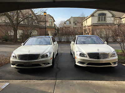 Mercedes-Benz : S-Class 2008 s 550 white black leather panoramic amg sport package premium low miles 45 k
