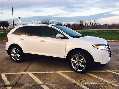 Ford : Edge Limited Sport Utility 4-Door 2013 ford edge limited suv platinum white low miles fully loaded leather