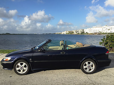 Saab : 9-3 2003 saab 9 3 convertible dark blue low mileage great condition