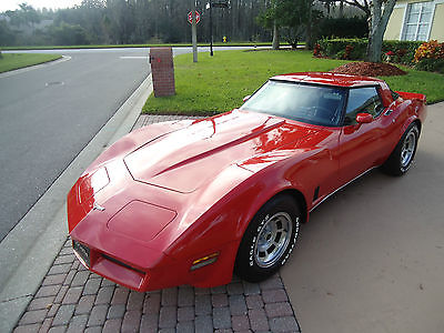 Chevrolet : Corvette RED 1980 corvette gorgeous paint shines like new beautiful 85 617 miles nice
